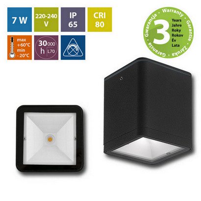 LED svítidlo McLED Noel S 7W 3000K IP65 černá ML-516.009.19.0 - Obrázek 2