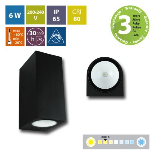 LED svítidlo McLED Revos 2S 6W 3000K IP65 černá ML-518.007.19.0 - Obrázek 2