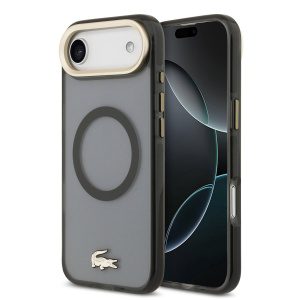 Lacoste PC/TPU Frosted Finish Gold Logo MagSafe Zadní Kryt pro iPhone Air Black LCHMP17MUFWAK