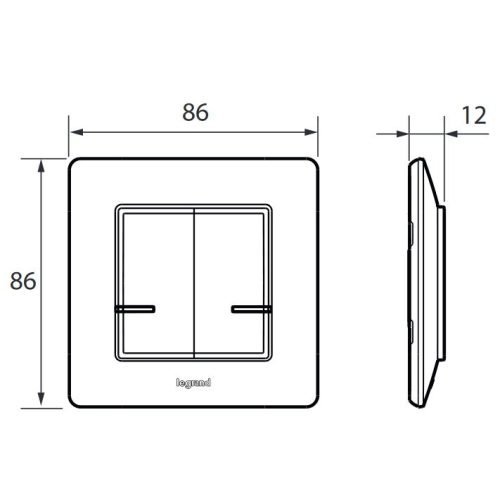 Legrand Valena Life with Netatmo bezdrátový spínač dvojitý hliník 752387 - Obrázek 2