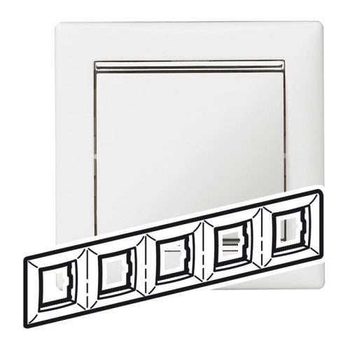 Legrand Valena pětirámeček stříbrný proužek 770495 - Obrázek 2