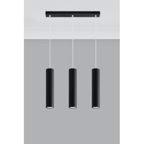 Lustr SOLLUX Lagos 3 GU10 3x40W bez zdroje SL.0329 černá - Obrázek 2