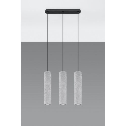 Lustr SOLLUX Luvo 3 GU10 3x40W bez zdroje SL.0655 beton - Obrázek 2