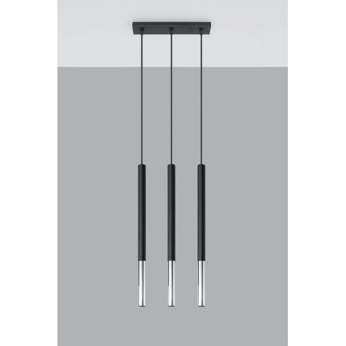 Lustr SOLLUX Mozaica 3l G9 3x40W bez zdroje SL.0886 černá/chrom - Obrázek 2