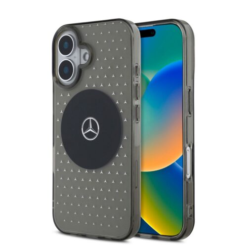 Mercedes PC/TPU Star Pattern MagSafe Zadní Kryt pro iPhone 16 Plus Black MEHMP16M23HCPK