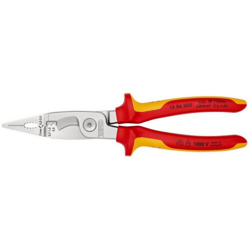 Multikleště Knipex 13 86 200 elektroinstalační 200mm VDE 1000V