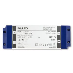 Nábytkový LED napájecí zdroj McLED 24VDC 150W 6