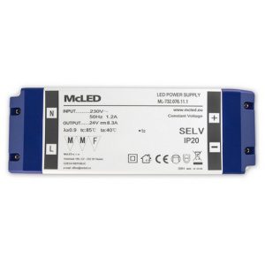 Nábytkový LED napájecí zdroj McLED 24VDC 200W 8
