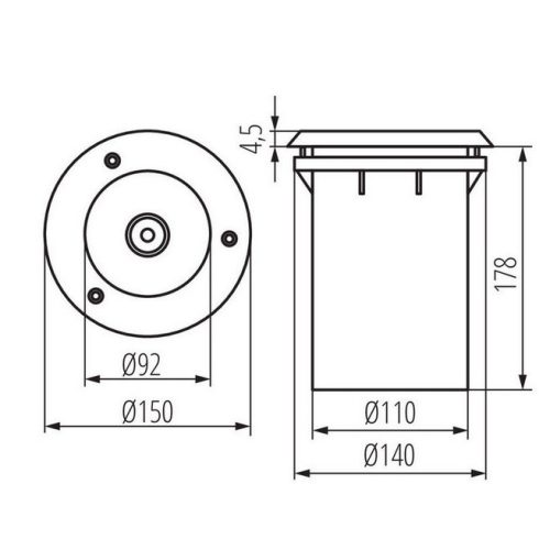 Nájezdové svítidlo Kanlux XARD DL-40 E27 IP67 07195 - Obrázek 2