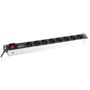 Napájecí panel 8xUTE 16A 19" přepěťová ochrana vypínač 2