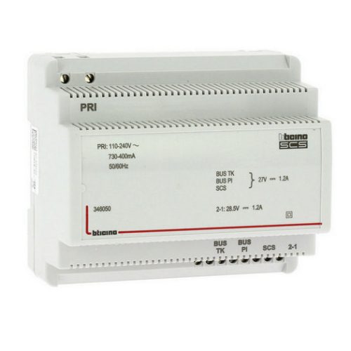 Napájecí zdroj k videotelefonům Bticino 346050 230VAC/27VDC 1200mA - Obrázek 2