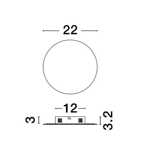 Nástěnné LED svítidlo NOVA LUCE CYRCLE 12W 3000K bílé 9248155 - Obrázek 2