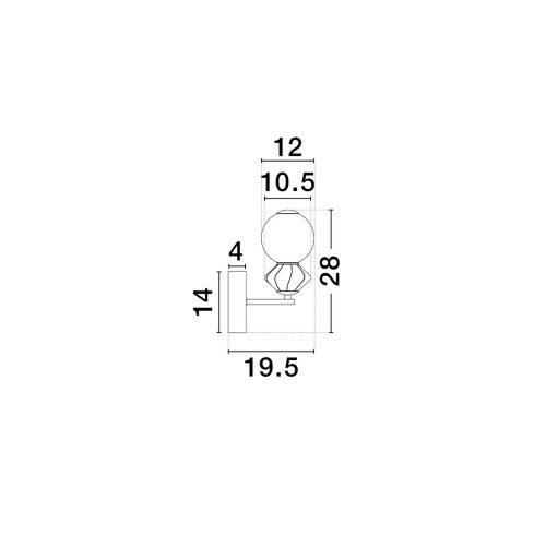Nástěnné LED svítidlo NOVA LUCE PALLINA 6W 3000K 9009306 stmívatelné Triac - Obrázek 2