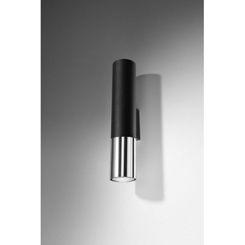Nástěnné svítidlo SOLLUX Loopez GU10 2x40W bez zdroje SL.0938 černá/chrom - Obrázek 2