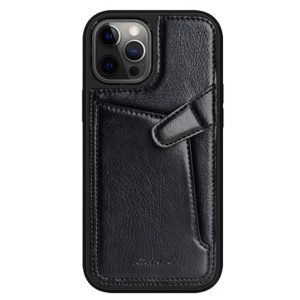 Nillkin Aoge kožený kryt pro iPhone 12 / 12 Pro barva Černá