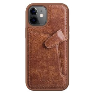 Nillkin Aoge kožený kryt pro iPhone 12 mini barva Hnědá
