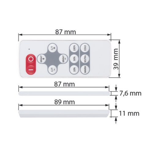 Ovládání LED pásku McLED ML-910.525.14.1 RF Nano pro dual white LED pásky ovladač + přijímač - Obrázek 2