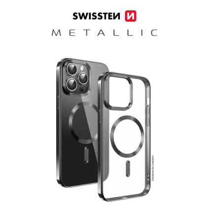POUZDRO SWISSTEN CLEAR JELLY MagStick METALLIC PRO APPLE IPHONE 11 ČERNÉ 36500100