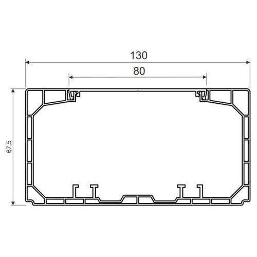 Parapetní žlab KOPOS PK 130x65 D HD 2m bílá - Obrázek 2