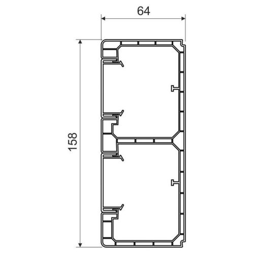 Parapetní žlab KOPOS PK 160x65 D HD 2m bílá - Obrázek 2
