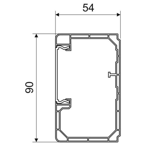 Parapetní žlab KOPOS PK 90x55 D HD 2m bílá - Obrázek 2