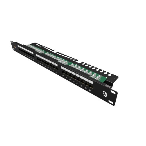 Patch panel Solarix SX24L-5E-UTP-BK-N 24x RJ45 CAT5E UTP 1U s vyvazovací lištou - Obrázek 2
