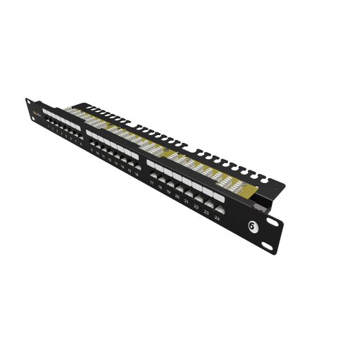 Patch panel Solarix SX24L-6-UTP-BK-N 24x RJ45 CAT6 UTP 1U s vyvazovací lištou - Obrázek 2