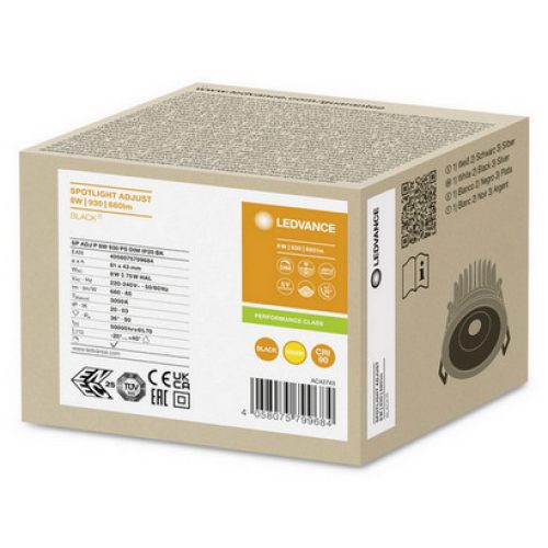 Podhledové LED svítidlo LEDVANCE SPOT ADJUST černé 8W 3000K CRI90 36° stmívatelné - Obrázek 2