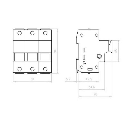 Pojistkový odpínač EATON VLCE14-3P 14x51 50A 192377 - Obrázek 2