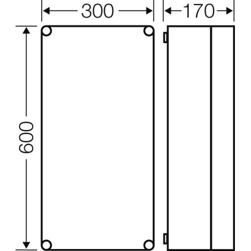Prázdná rozvodnice Hensel Mi 0401 300x600x170mm IP65 - Obrázek 2