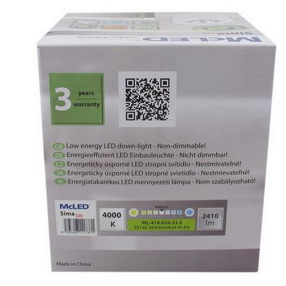 Přisazené LED svítidlo McLED Sima S30 30W 4000K ML-416.026.33.0 - Obrázek 2