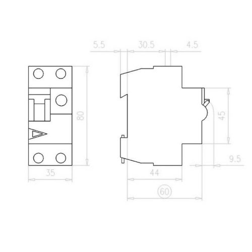 Proudový chránič s jističem EATON PFL6-10/1N/B/003-A 10A 30mA A 112873 - Obrázek 2