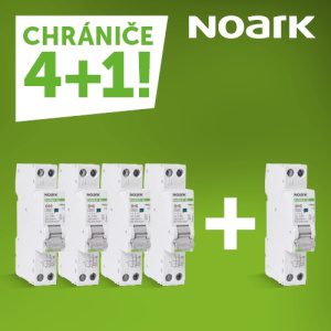 Proudový chránič s jističem NOARK Ex9NLE EL 1P+N B10 30mA A 111161 akční balení 4+1