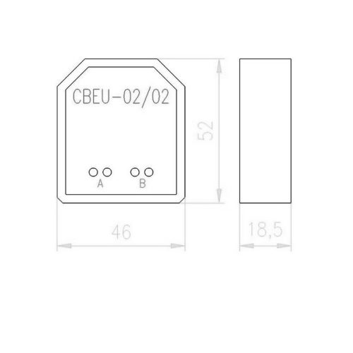 RF Dvojité binární vstupy 2x bezpotenciálový kontakt baterie 3V EATON CBEU-02/02 265627 - Obrázek 2