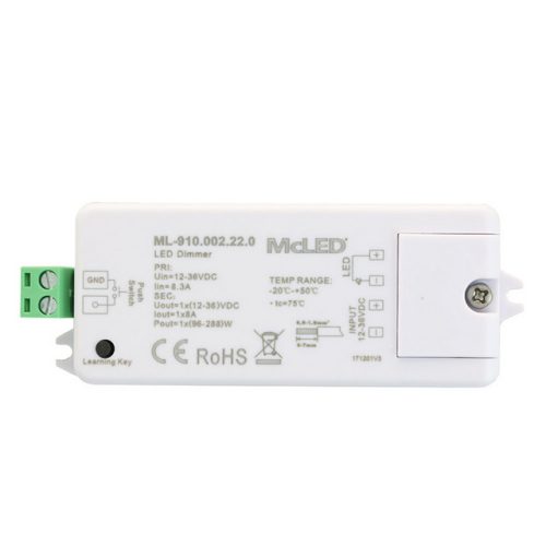 RF přijímač stmívač McLED 1x8A 12-36V ML-910.002.22.0 - Obrázek 2