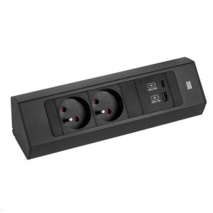 Rohová zásuvková lišta Bachmann 932.103 CASIA 2x230V USB nabíječka A/C