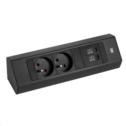 Rohová zásuvková lišta Bachmann 932.103 CASIA 2x230V USB nabíječka A/C