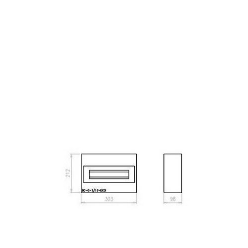 Rozvodnice EATON BC-O-1/12-TW-ECO na omítku bílé dveře 12M 281691 - Obrázek 2