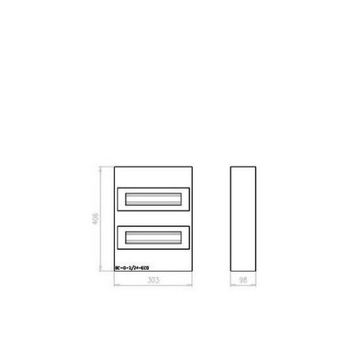 Rozvodnice EATON BC-O-2/24-ECO na omítku průhledné dveře 24M 280349 - Obrázek 2