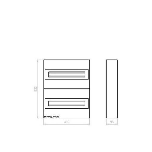 Rozvodnice EATON BC-O-2/36-TW-ECO na omítku bílé dveře 36M 281694 - Obrázek 2