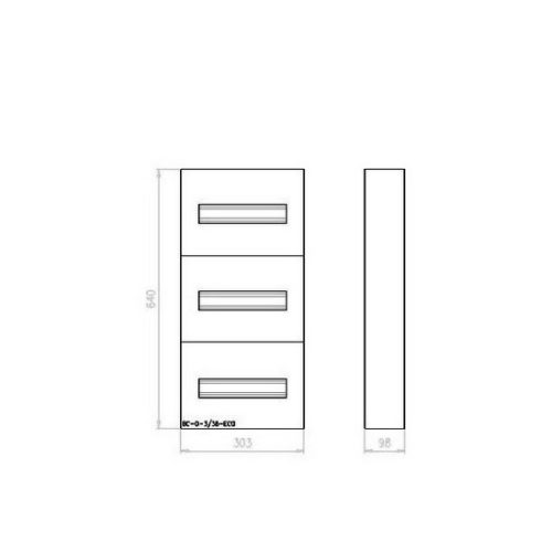 Rozvodnice EATON BC-O-3/36-ECO na omítku průhledné dveře 36M 284640 - Obrázek 2