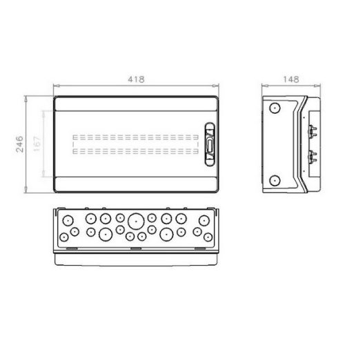 Rozvodnice EATON IKA-1/18-ST na omítku průhledné dveře 18M IP65 174200 - Obrázek 2