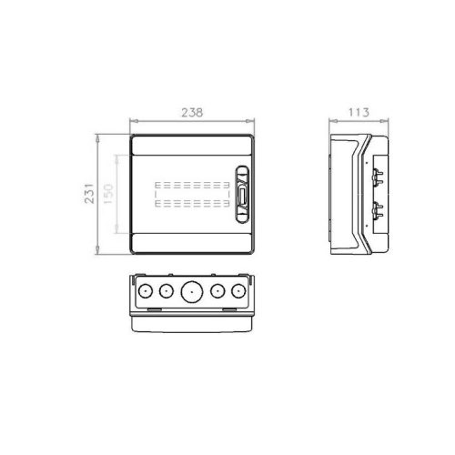 Rozvodnice EATON IKA-1/8-ST na omítku průhledné dveře 8M IP65 174196 - Obrázek 2