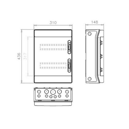 Rozvodnice EATON IKA-2/24-ST na omítku průhledné dveře 24M IP65 174198 - Obrázek 2
