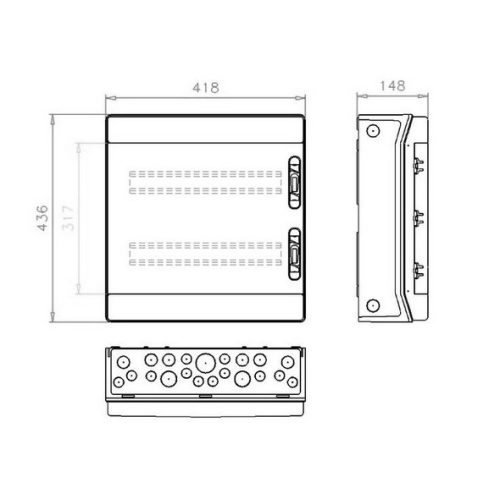 Rozvodnice EATON IKA-2/36-ST na omítku průhledné dveře 36M IP65 174201 - Obrázek 2