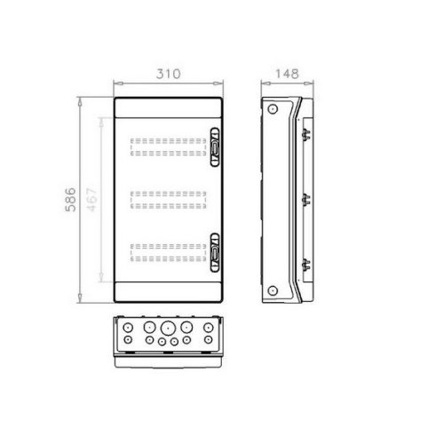 Rozvodnice EATON IKA-3/36-ST na omítku průhledné dveře 36M IP65 174199 - Obrázek 2