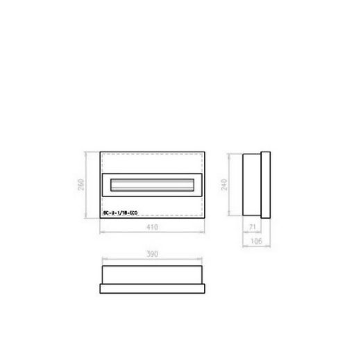 Rozvodnice pod omítku EATON BC-U-1/18-TW-ECO bílé dveře 18M 281699 - Obrázek 2