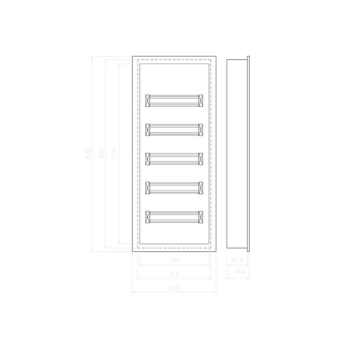 Rozvodnice pod omítku EATON KLV-60UPS-F 302414 - Obrázek 2