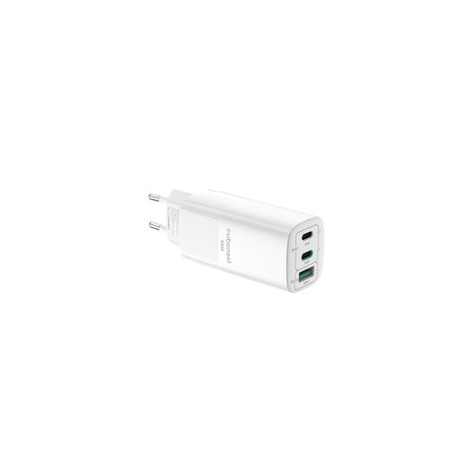 Rychlonabíjecí zásuvkový adaptér 2x USB-C a 1x USB-A Cubenest PD GaN Adaptér 65W S3D0 bílý - Obrázek 2