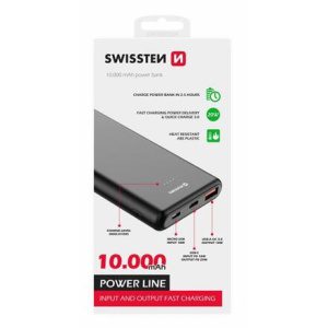 SWISSTEN POWER LINE POWER BANK 10000 mAh 20W POWER DELIVERY BLACK 22013912
